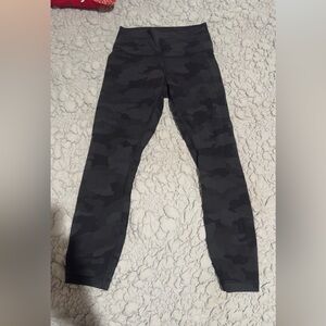 Lululemon Athletica Black Camouflage Leggings
